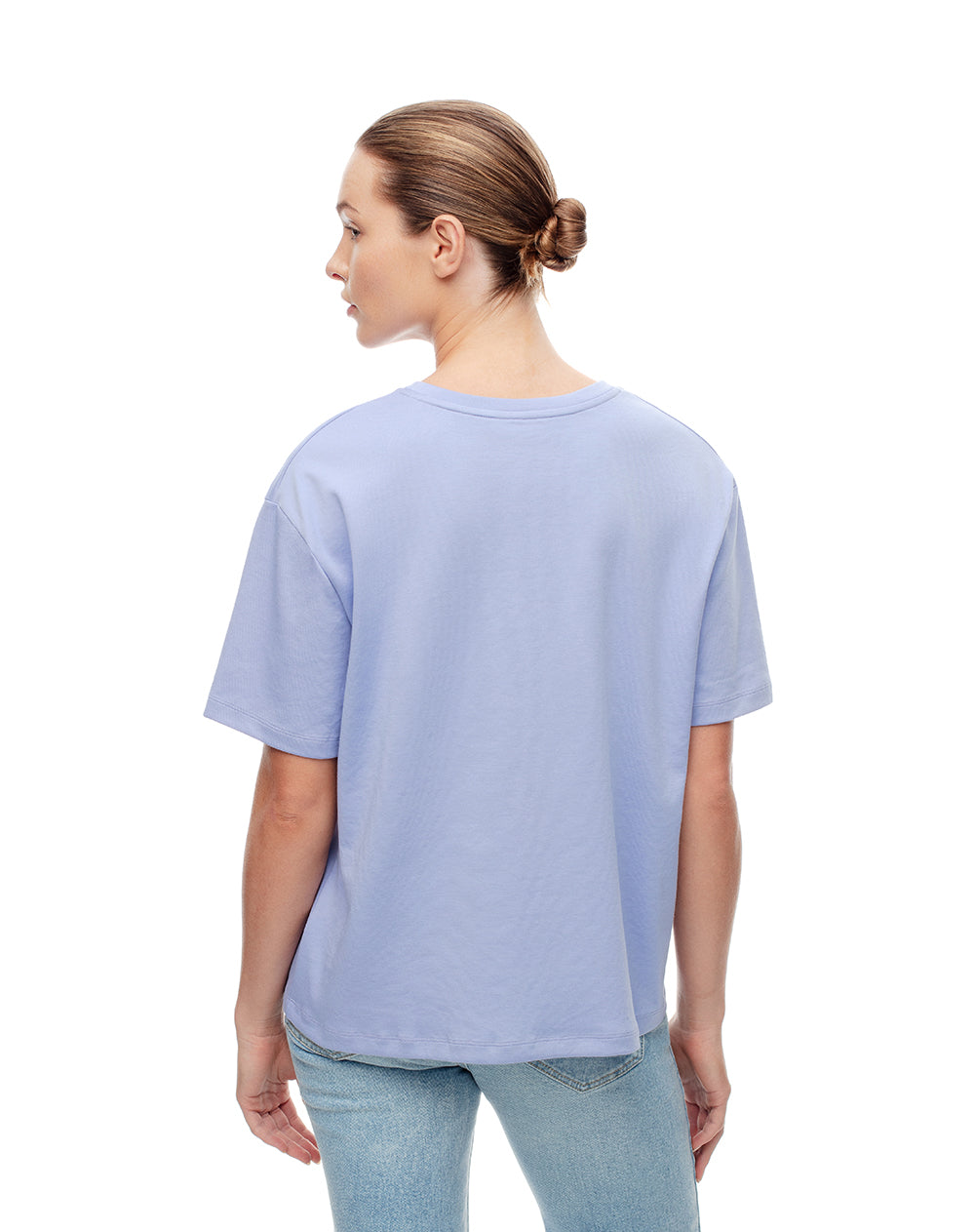 Camiseta oversize lila mujer