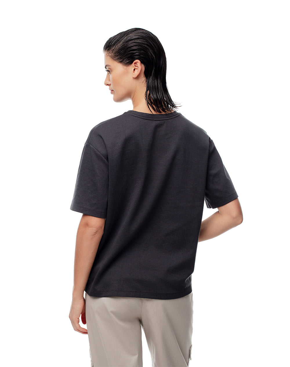 Camiseta oversize gris mujer