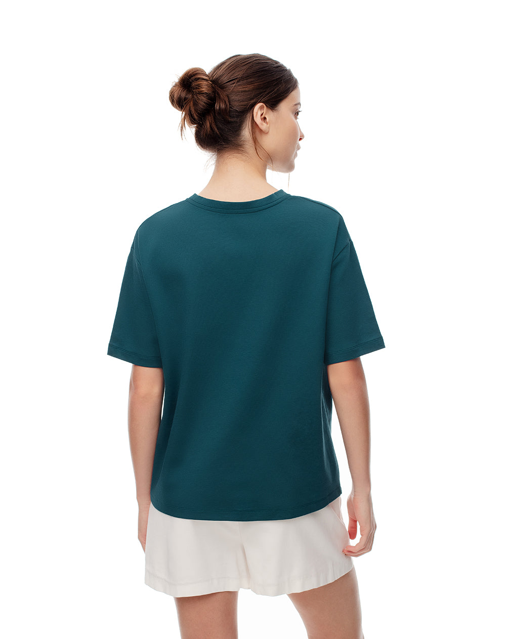 Camiseta oversize verde mujer