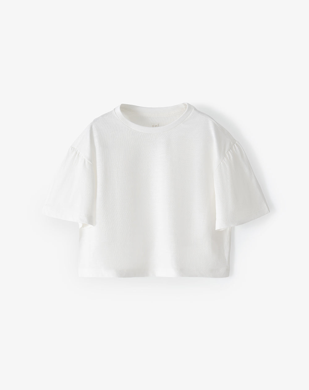 Camiseta relaxed manga corta blanca niña
