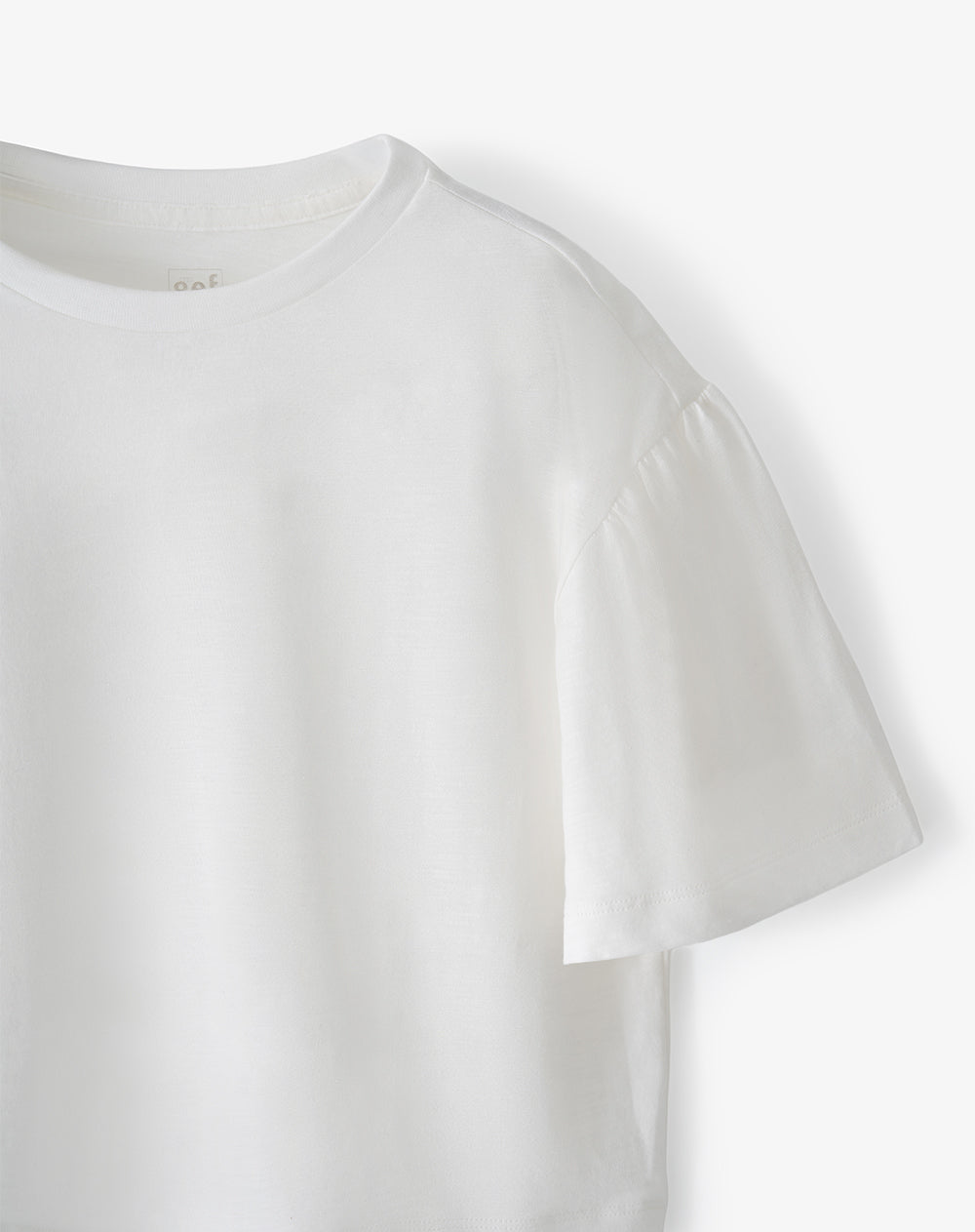Camiseta relaxed manga corta blanca niña