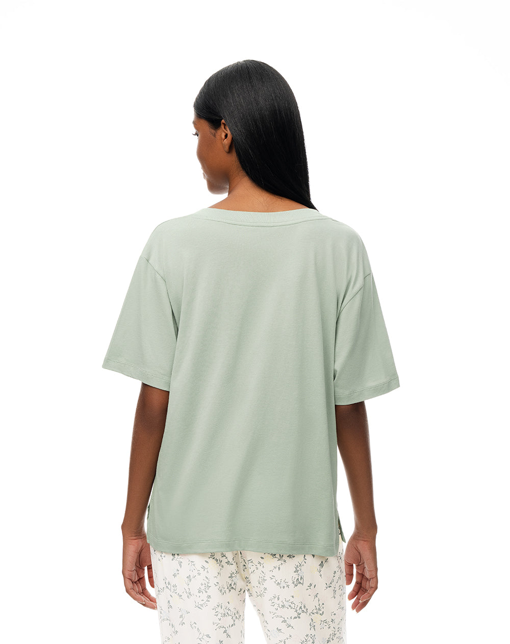 Camiseta relax verde mujer