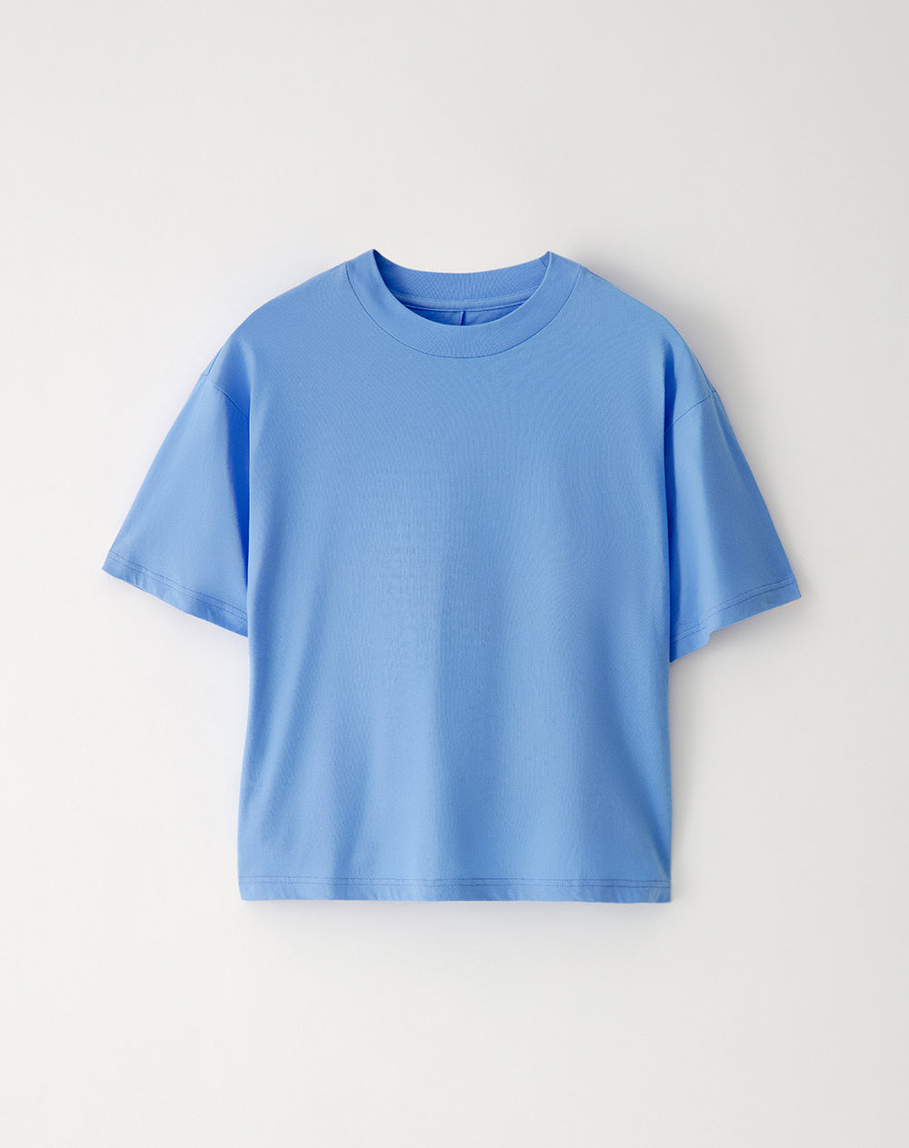 Camiseta oversize algodón azul mujer