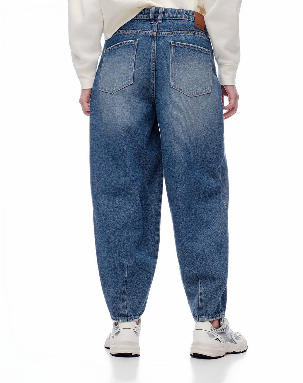 Jean carrot fit tiro medio indigo