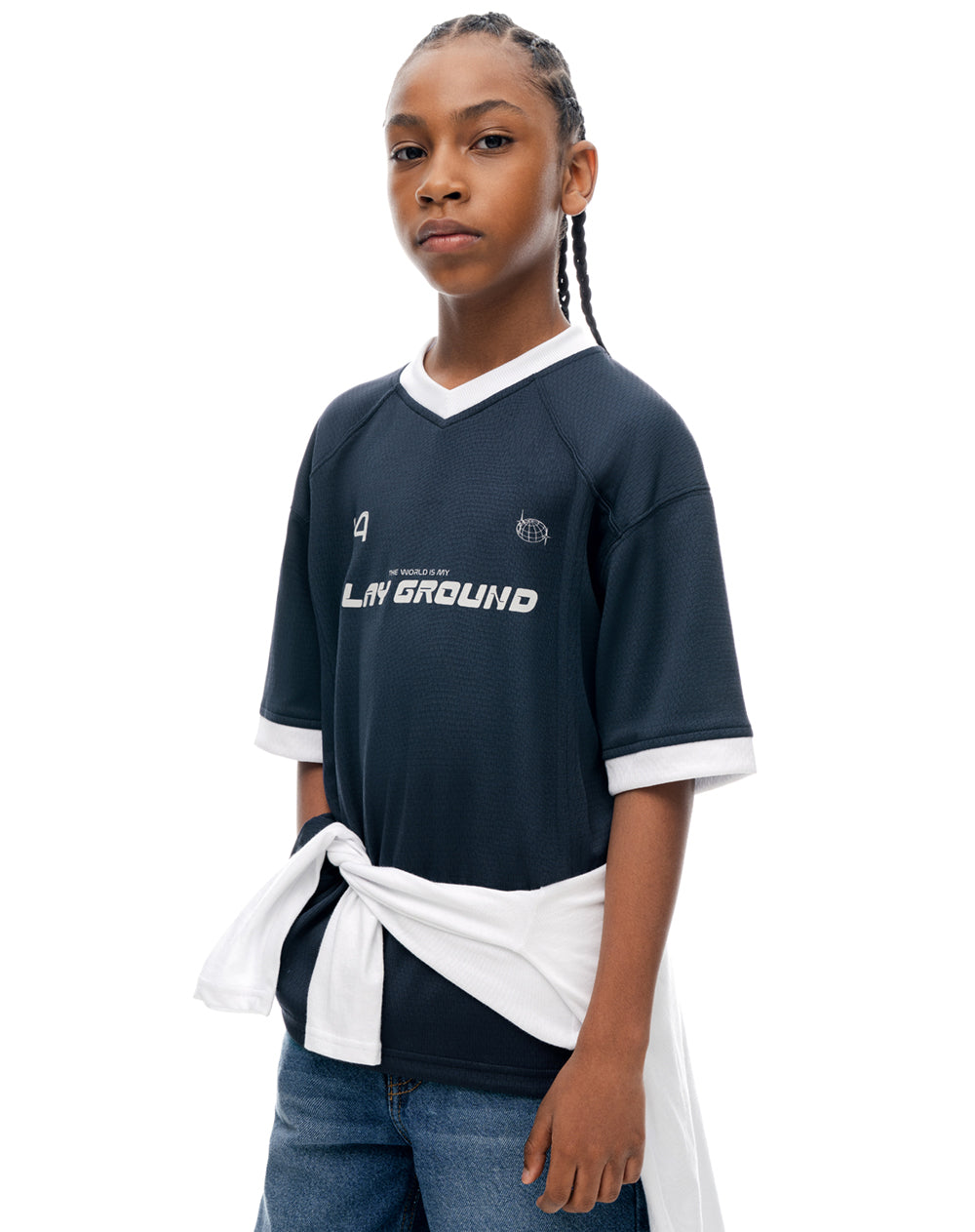 Camiseta regular fit manga corta azul