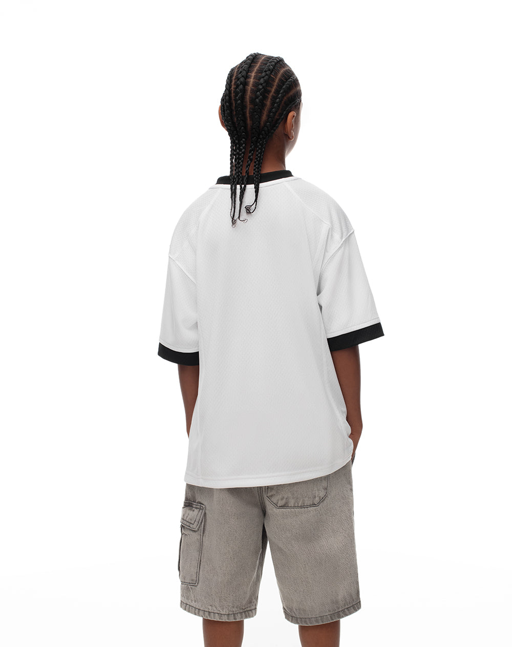 Camiseta oversize blanca estampada niño