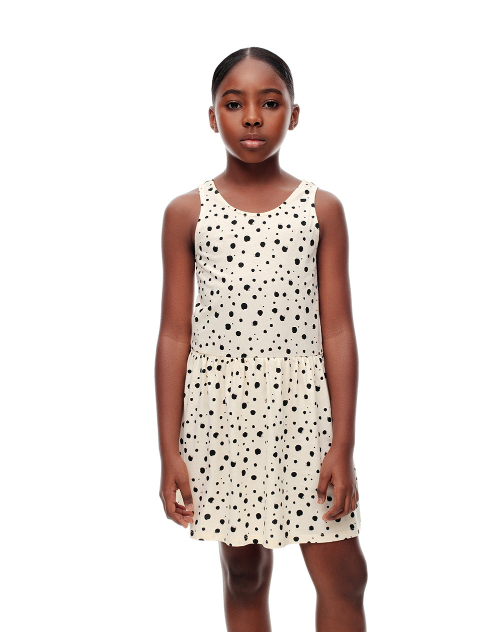 Vestido corto algodón estampado niña