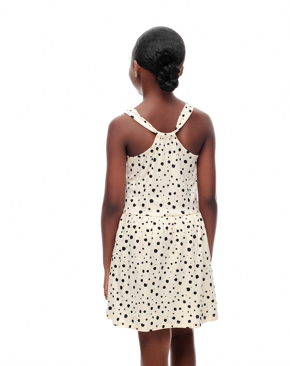 Vestido corto algodón estampado niña