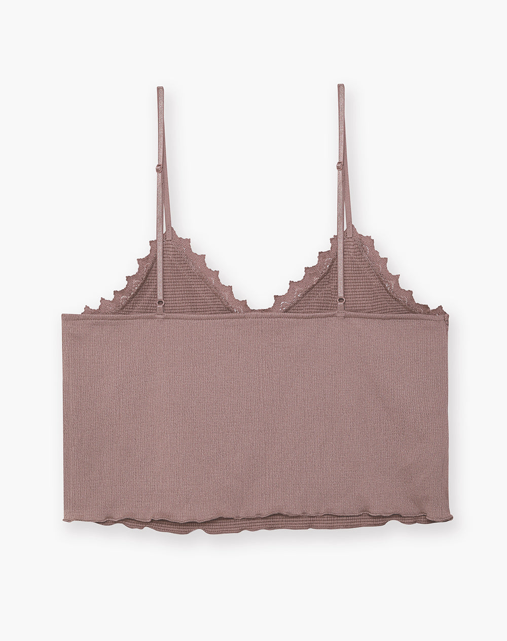 Blusa regular encaje café mujer