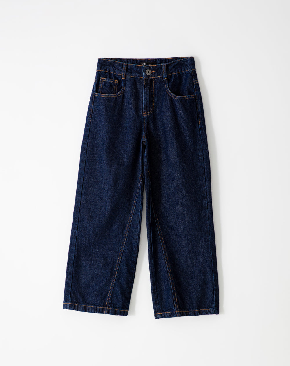 Jean wide leg tiro medio índigo oscuro niña