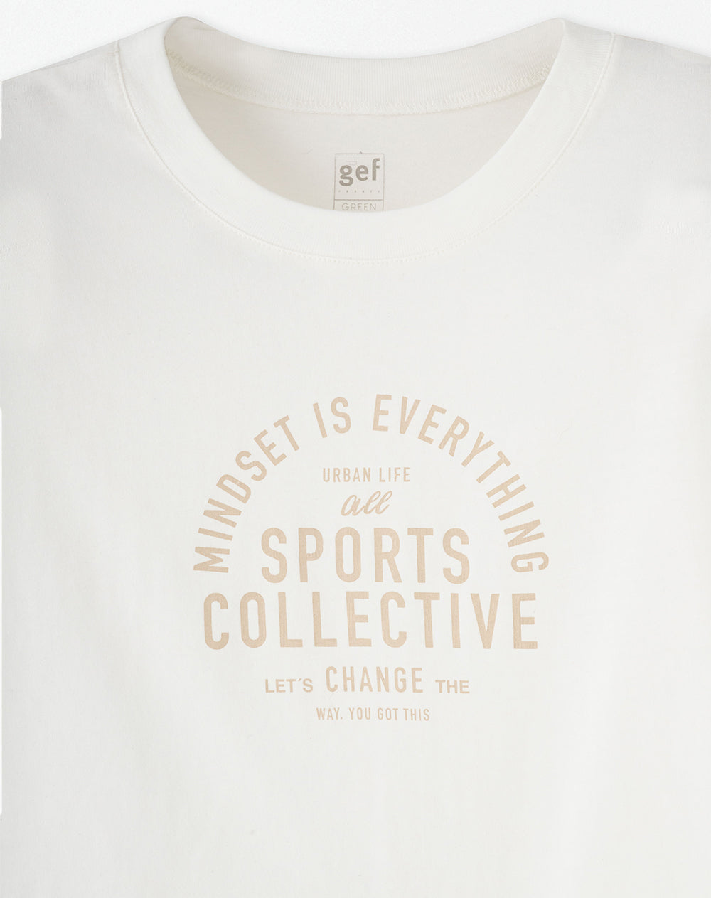 Camiseta crop regular algodón blanca mujer