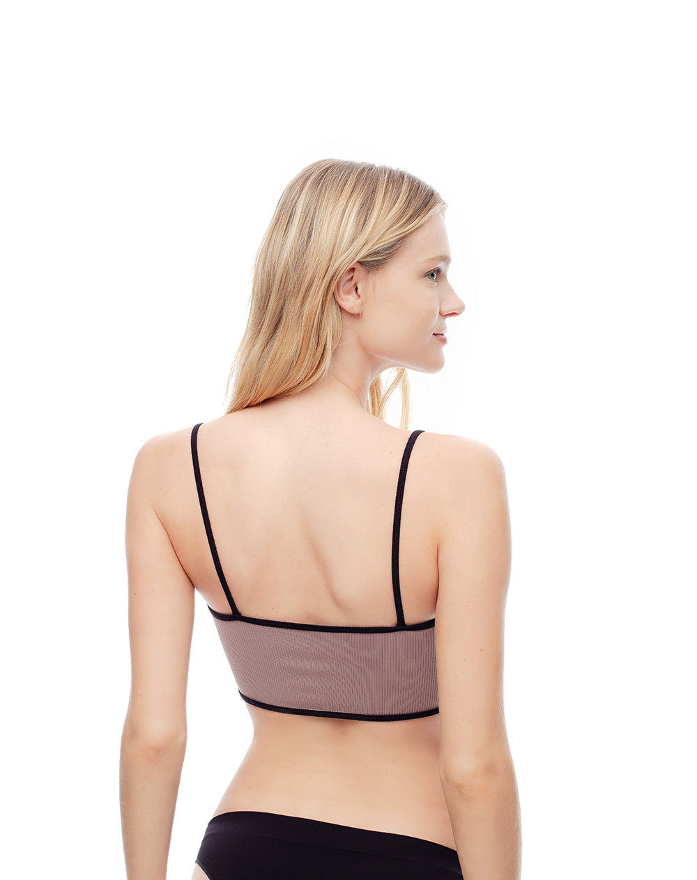 Top soporte medio seamless café