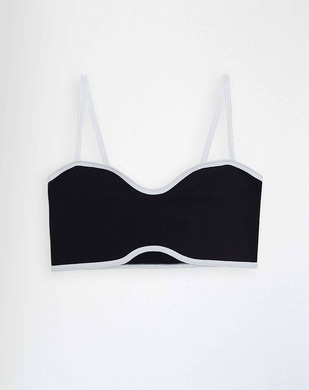 Top soporte medio seamless negro