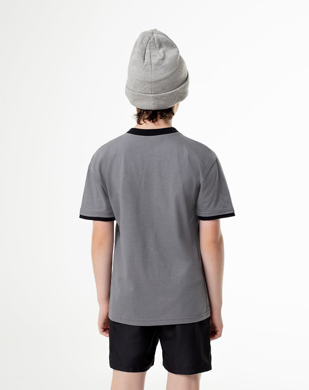 Camiseta oversize algodón gris niño