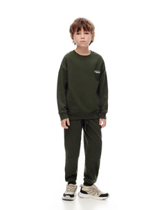 Jogger regular verde niño
