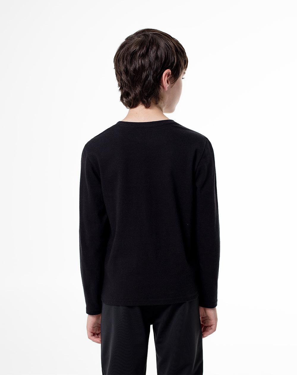 Camibuzo regular algodón negro niño