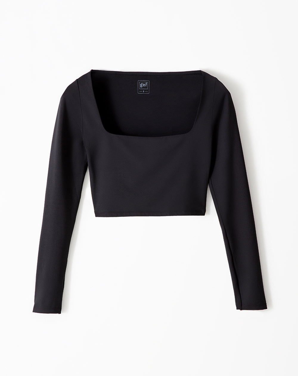 Camibuzo crop slim negro mujer