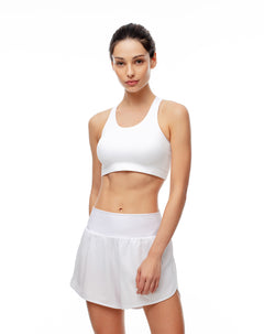 Short deportivo panty interno blanco mujer