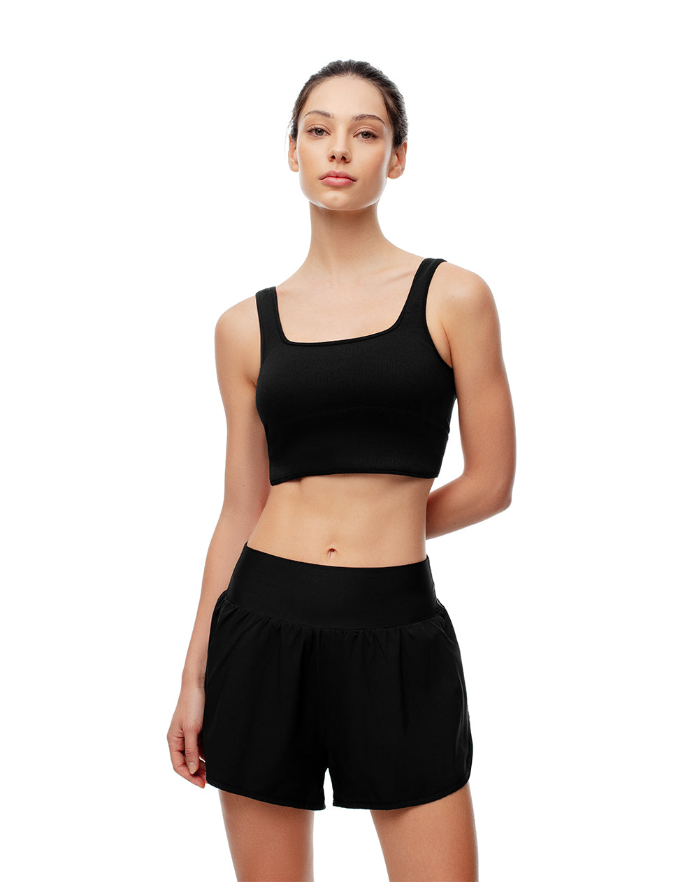 Short deportivo panty interno negro mujer