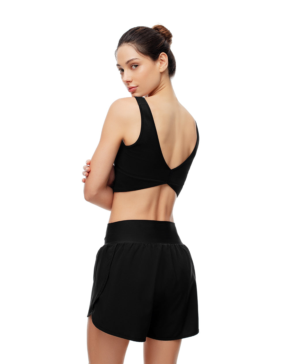 Short deportivo panty interno negro mujer
