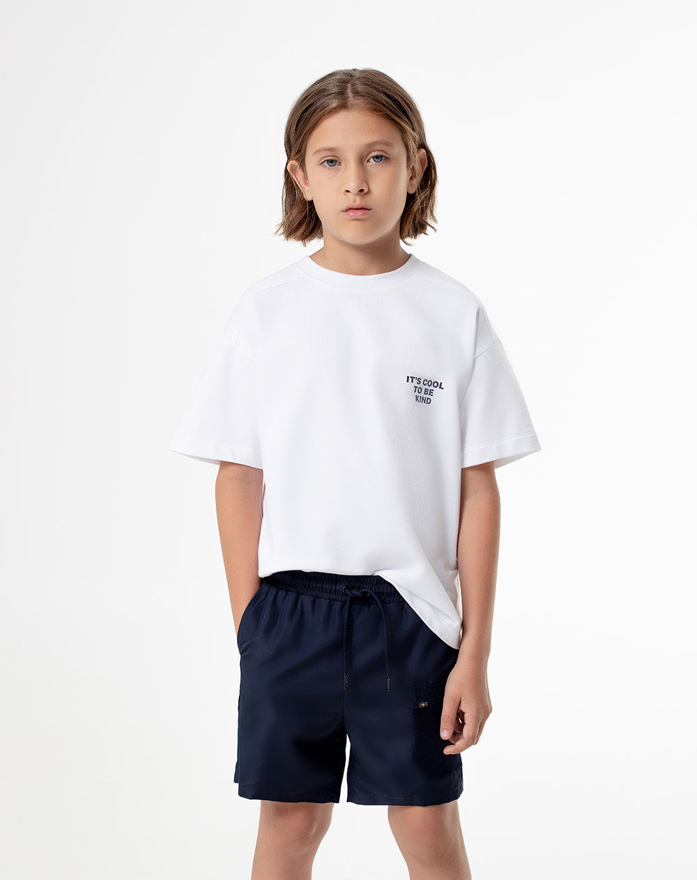 Bermuda regular azul niño