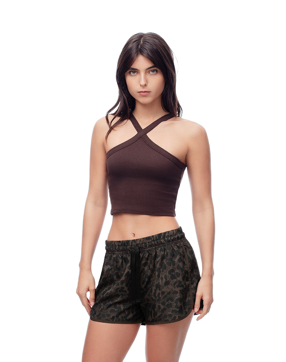 Short deportivo ciclista interno estampado mujer