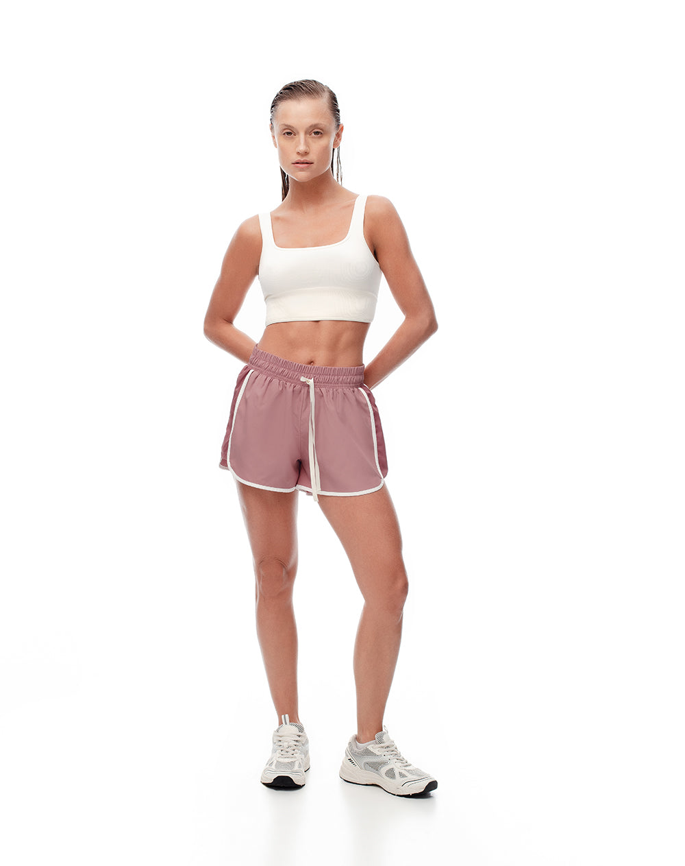 Short deportivo ciclista interno malva mujer