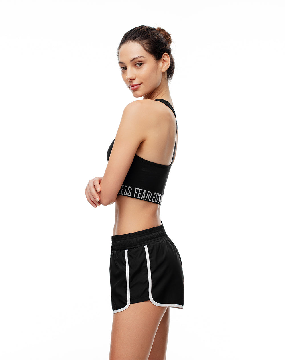 Short deportivo ciclista interno negro mujer