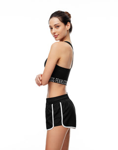 Short deportivo ciclista interno negro mujer