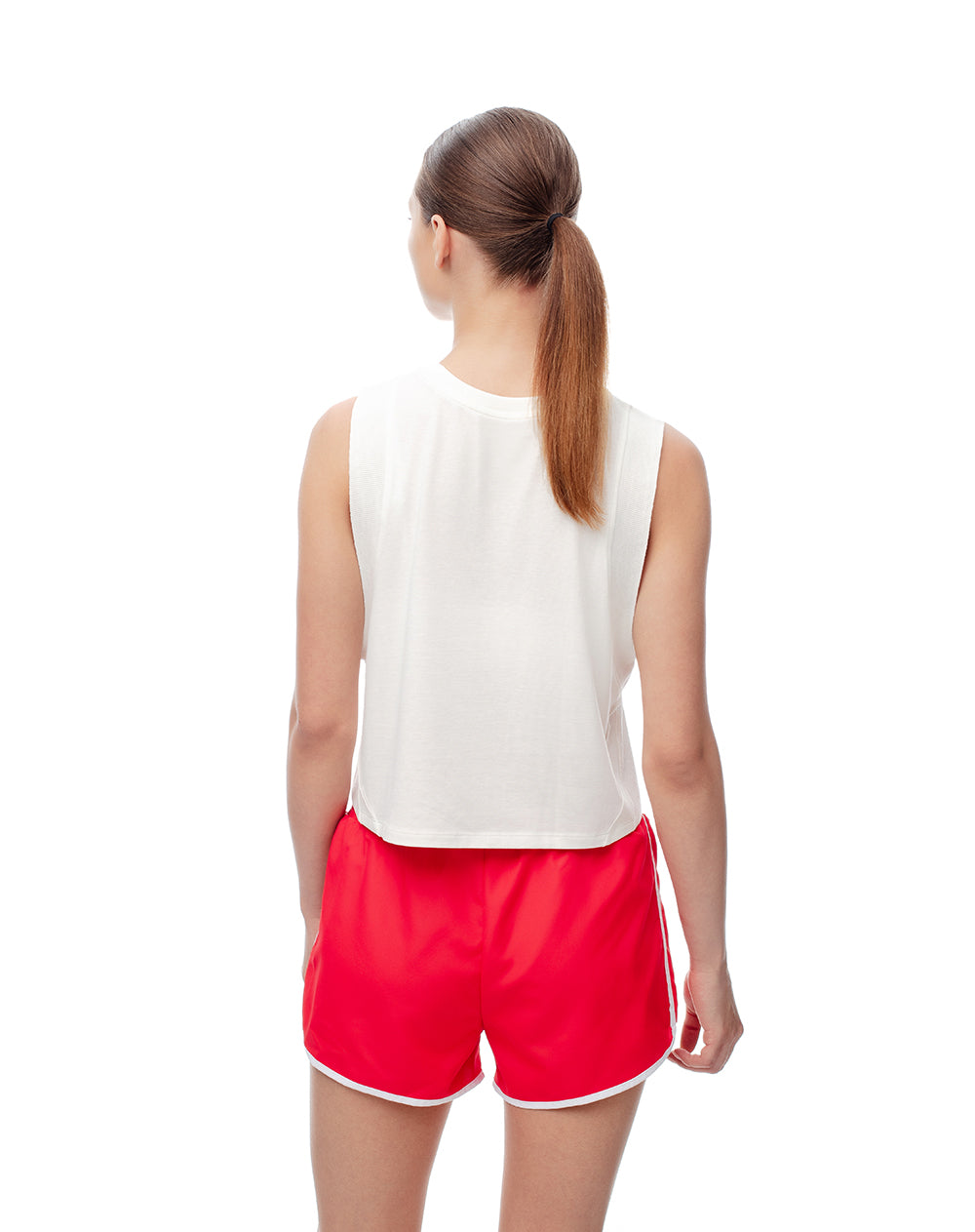 Short deportivo ciclista interno rojo mujer