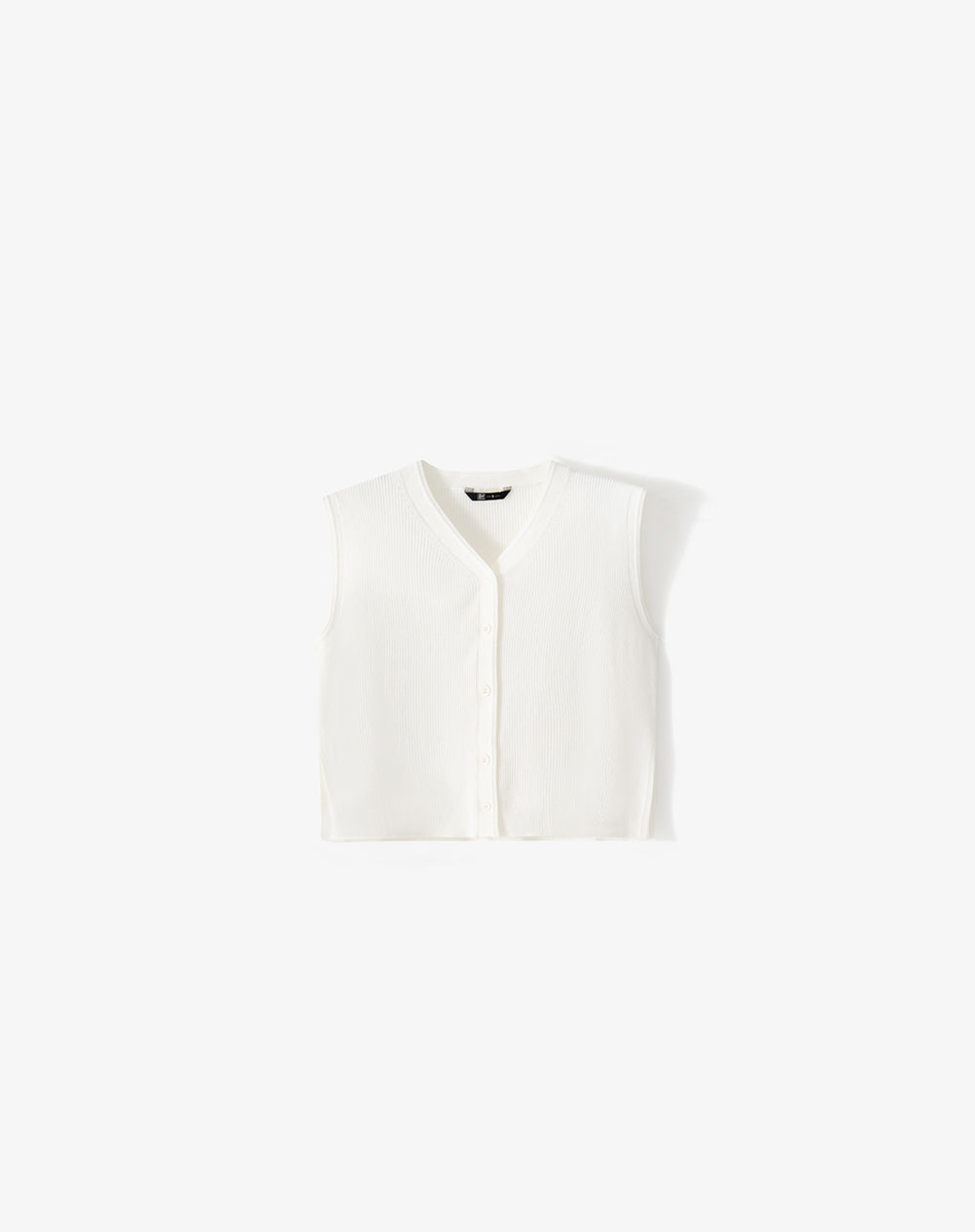 Chaleco regular sin capucha blanco mujer