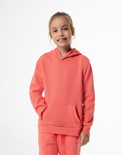 Buzo tipo hoddie algodón coral niña