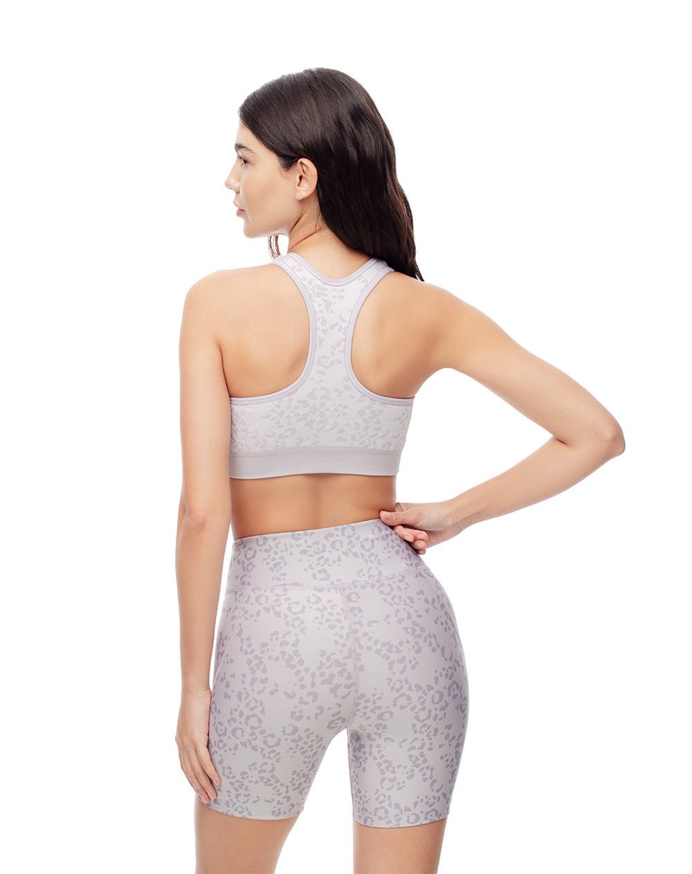 Biker deportivo soporte de abdomen gris mujer