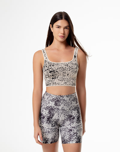 Biker deportivo soporte abdomen habano mujer