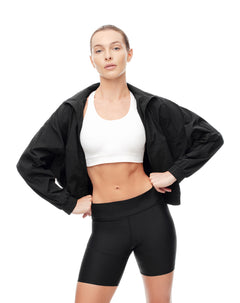 Biker deportivo soporte abdomen negro mujer