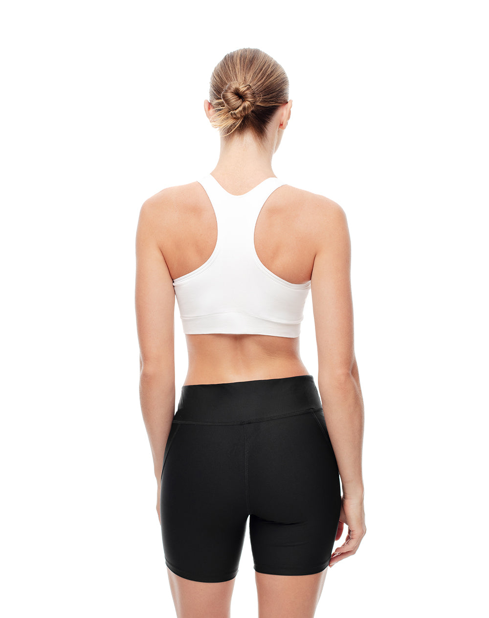 Biker deportivo soporte abdomen negro mujer