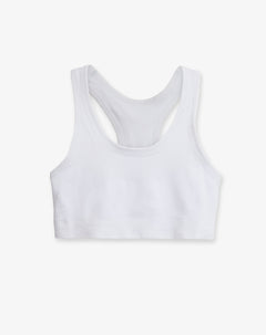 Top deportivo soporte alto seamless blanco