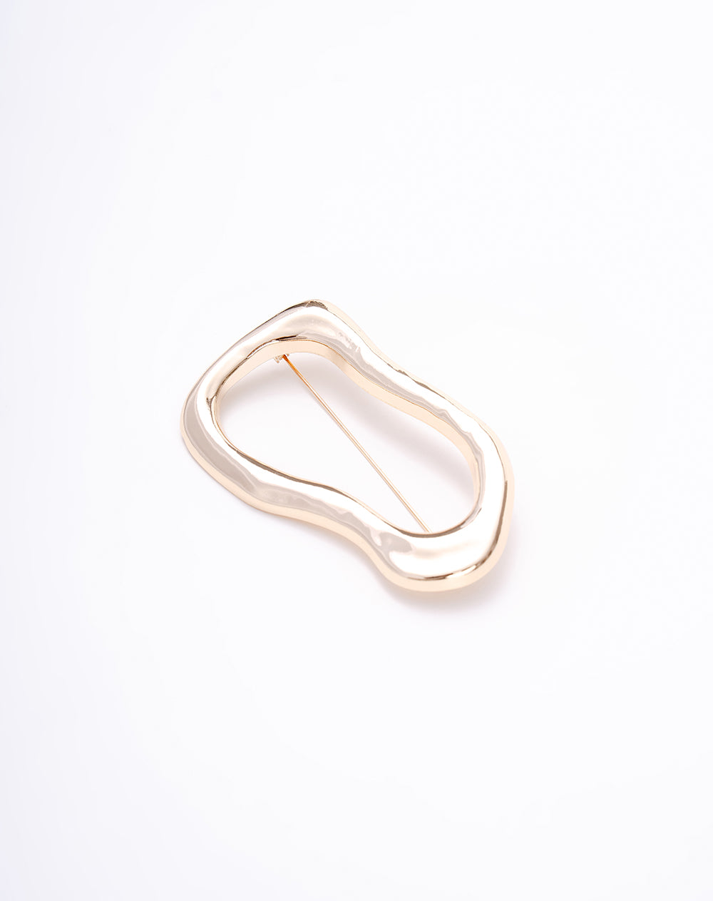 Prendedor asimétrico dorado