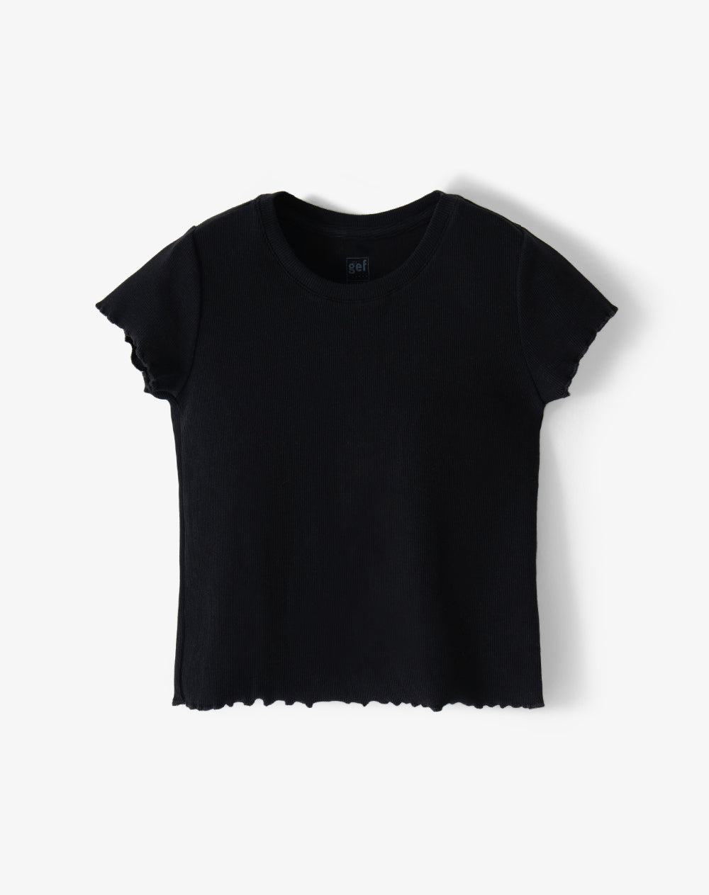 Camiseta slim fit manga corta negra