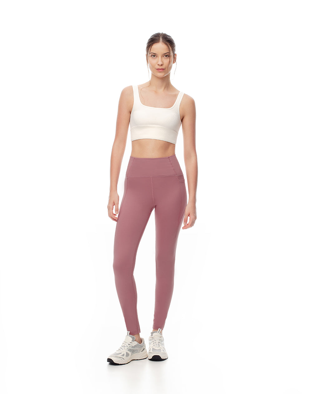 Legging deportivo secado rápido malva mujer