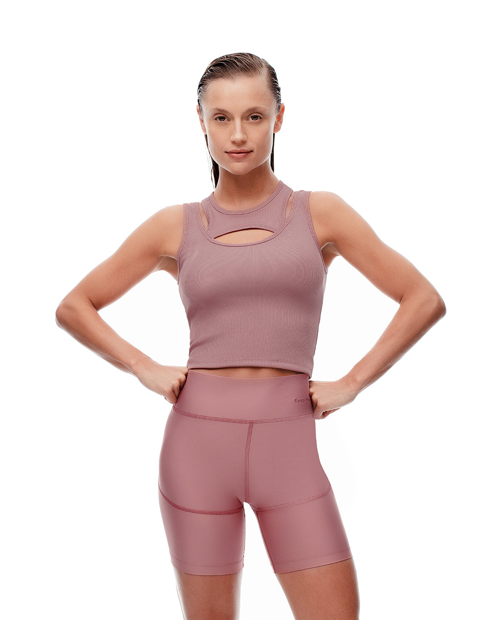 Camiseta esqueleto deportiva secado rápido malva mujer