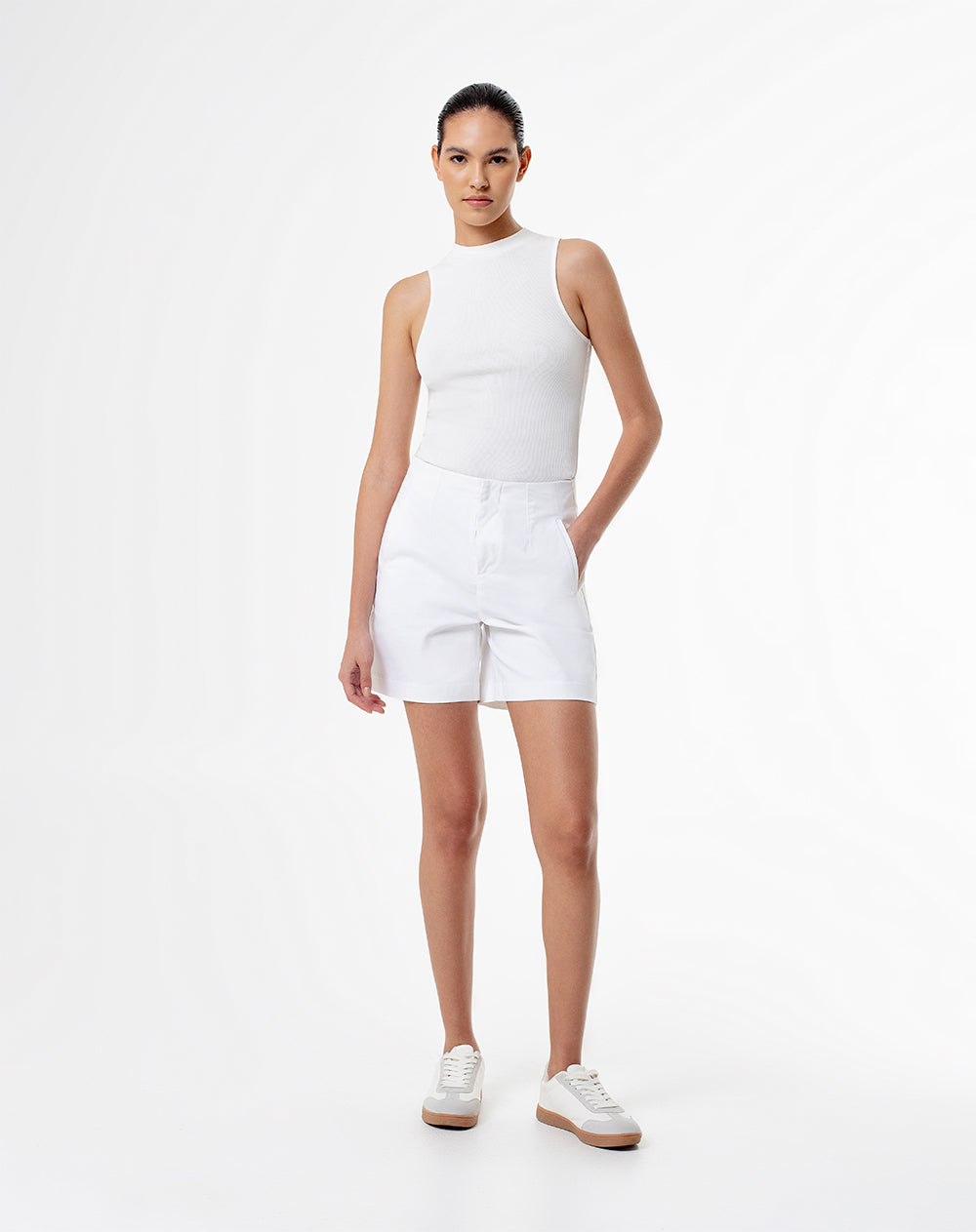 Camiseta Lonut fitted fit blanca