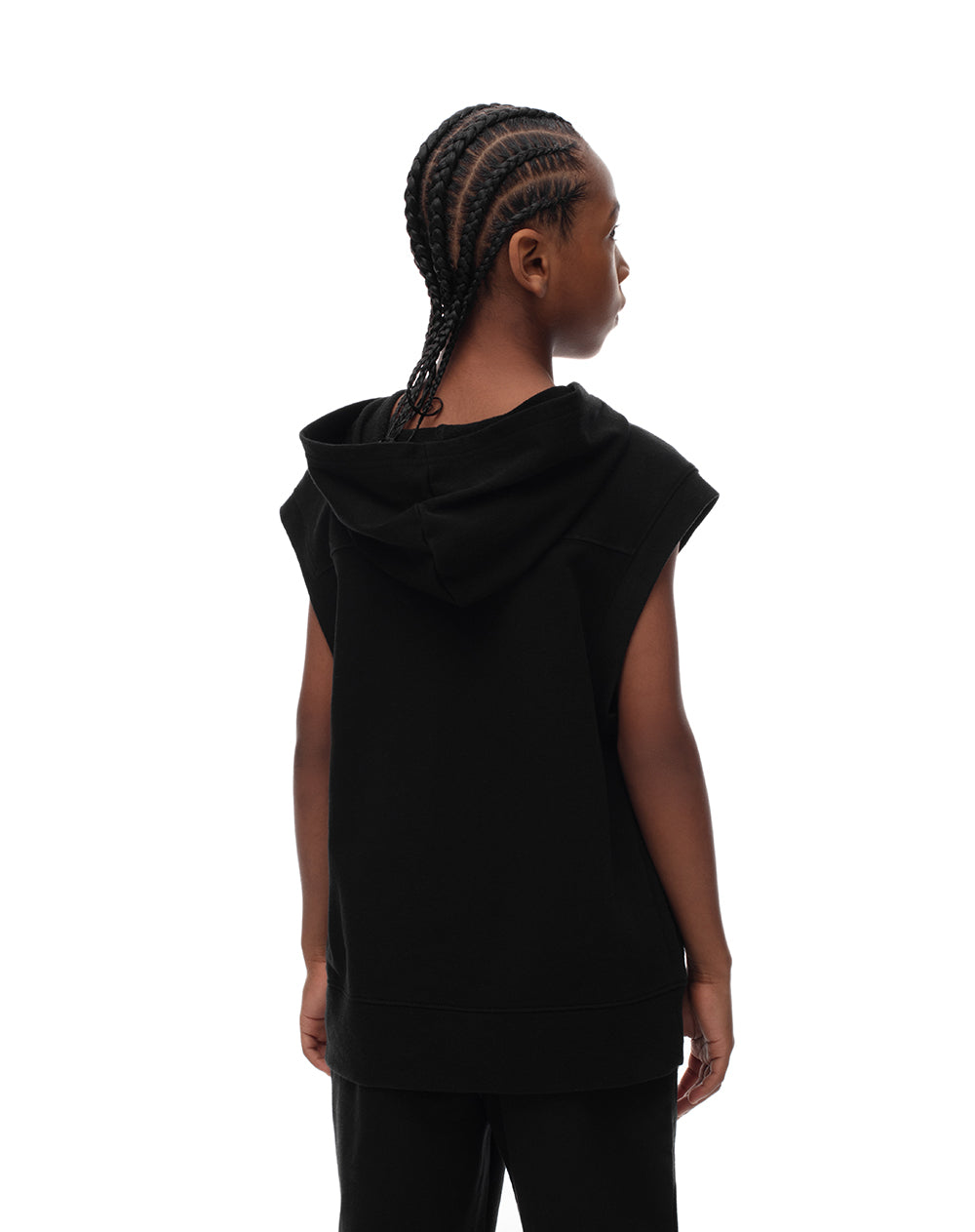 Chaleco regular algodón negro niño