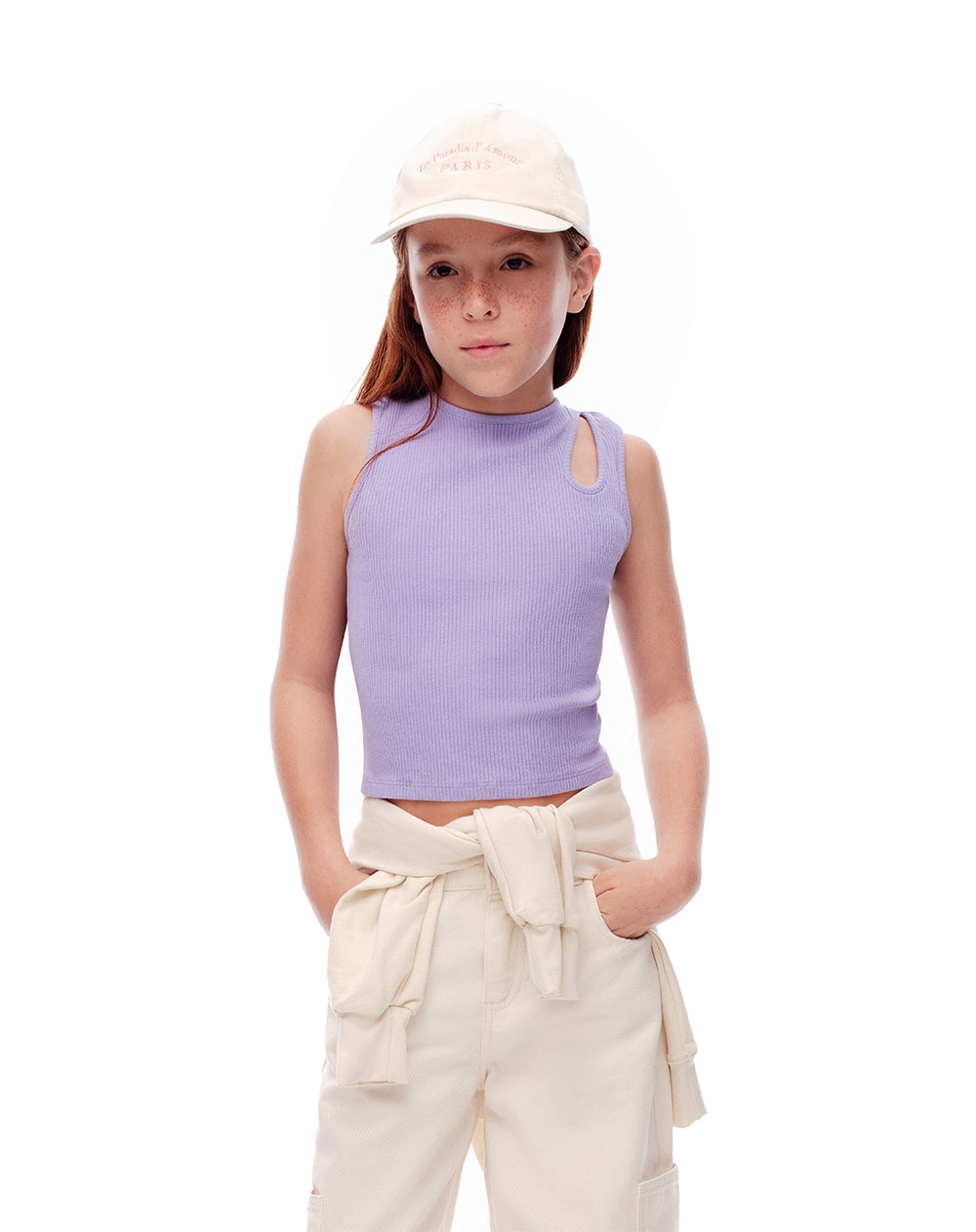 Camiseta fitted fit lavanda