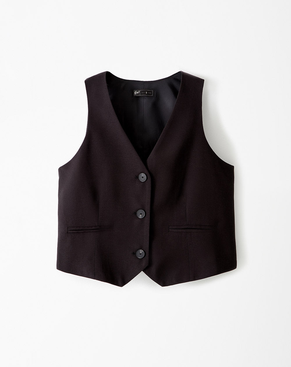 Chaleco sastre negro mujer