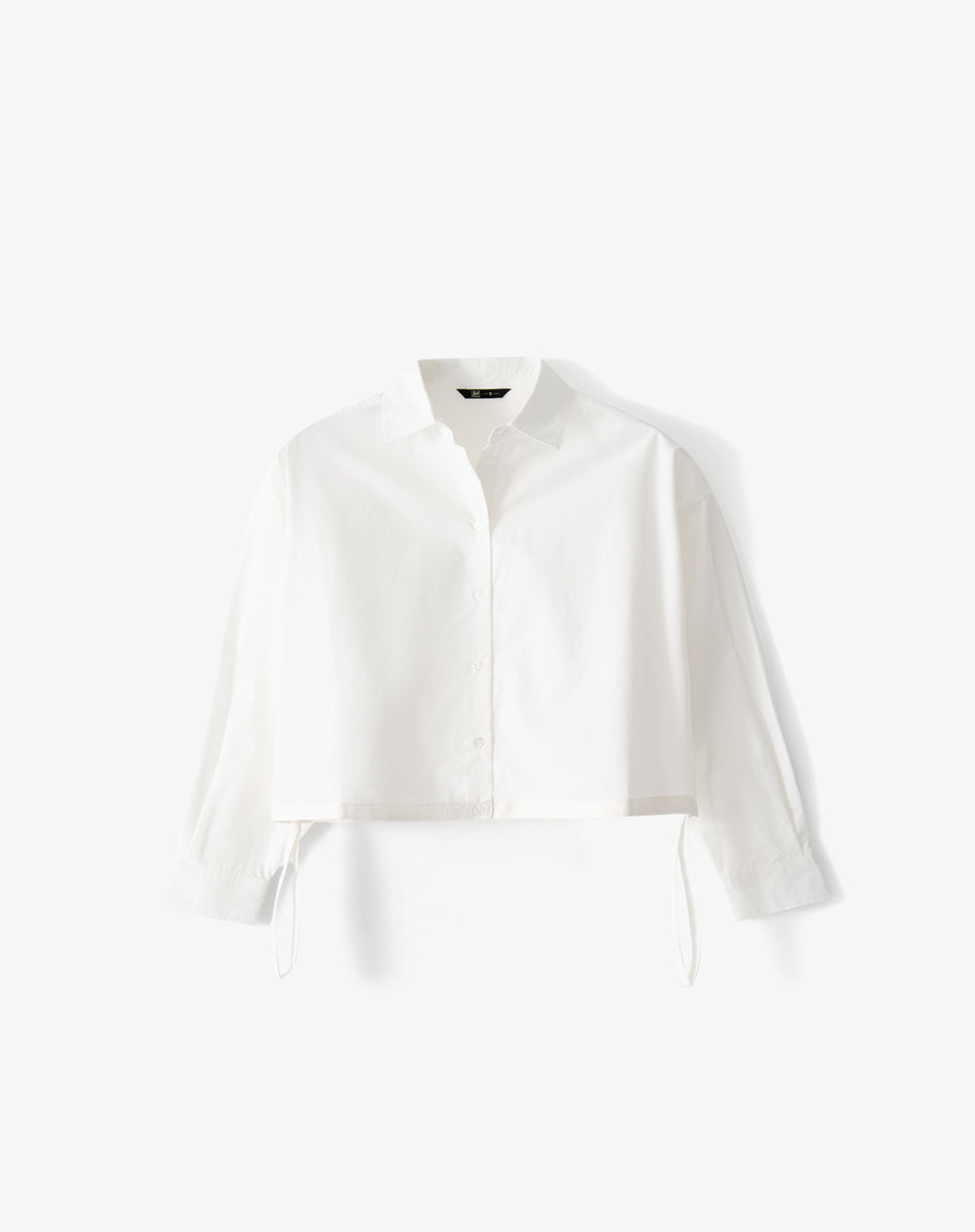 Camisa regular manga larga blanca mujer