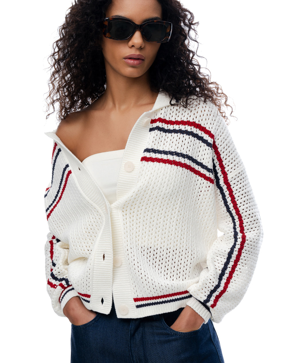 Buzo regular blanco mujer