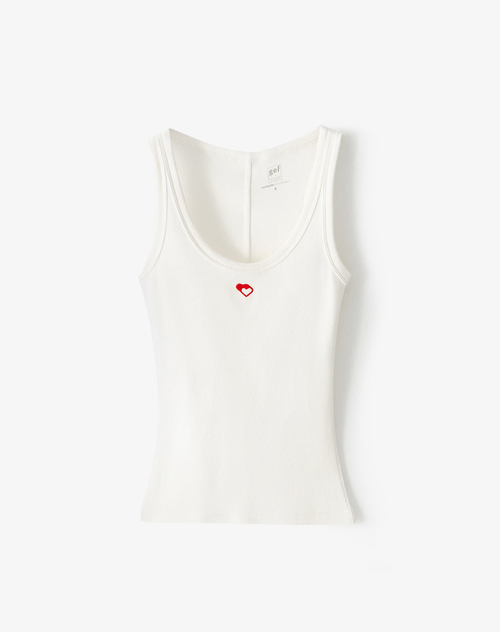 Camiseta esqueleto slim rib algodón vainilla mujer