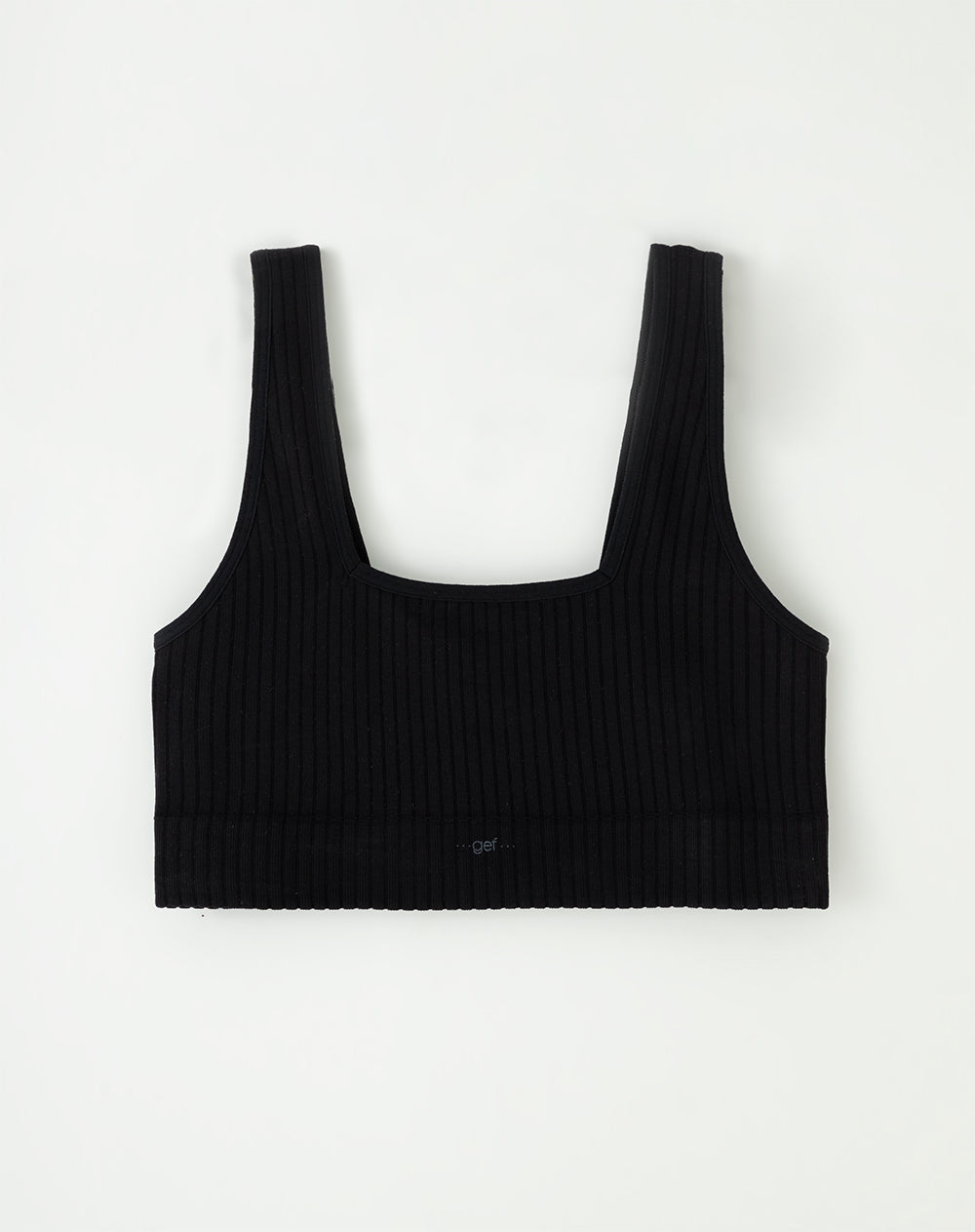 Top soporte medio seamless negro