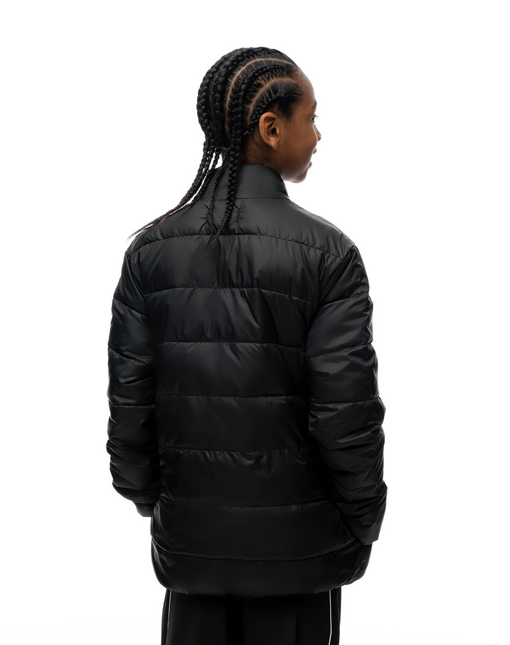 Chaqueta regular acolchada negra niño